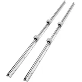 Vevor Linearführung Linearfuehrung 2 Stk SBR16-1500mm Kohlenstoffstahl Aluminium Linearschiene mit 4 Stk SBR16UU-Gleitblöcken Linearlager