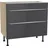 kochstation Kochfeldumbauschrank KS-Aken 90 x 58,4 x 87 cm Grau