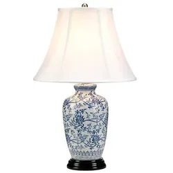 Blaue Ginger Jar Tischlampe mit 1 Licht