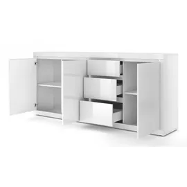 petits-meubles Sideboard 195 x 89 cm Weiß