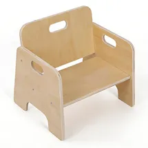 Relaxdays Kinderstuhl ab 1 Jahr 32 x 33 x 29 cm Holz braun