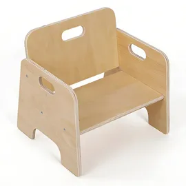 Relaxdays Kinderstuhl ab 1 Jahr 32 x 33 x 29 cm Holz braun