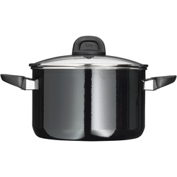 Fleischtopf SILIT "Modesto Line" Töpfe Gr. 6,4 l + Ø 24 cm + Höhe 14,9 cm, schwarz Fleischtöpfe Made in Germany