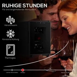 Tronitechnik TroniTechnik® Weinkühlschrank Montpellier, Getränkekühlschrank, 17 Liter, 6 Flaschen