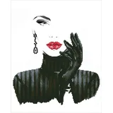 Diamond Dotz Pracht Diamond Dotz Lady in Black Bastelset 42 x 52 cm