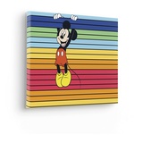 KOMAR Keilrahmenbild im Echtholzrahmen - Mickey Band of Color - Größe 30 x 40 cm - Disney, Kinderzimmer, Wandbild, Kunstdruck, Wanddekoration, Design