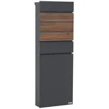 Zelsius Standbriefkasten Anthrazit inkl. Zeitungsfach