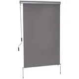 Outsunny Senkrechtmarkise 120 x 200 cm grau Aluminium