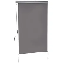 Outsunny Senkrechtmarkise 120 x 200 cm grau Aluminium