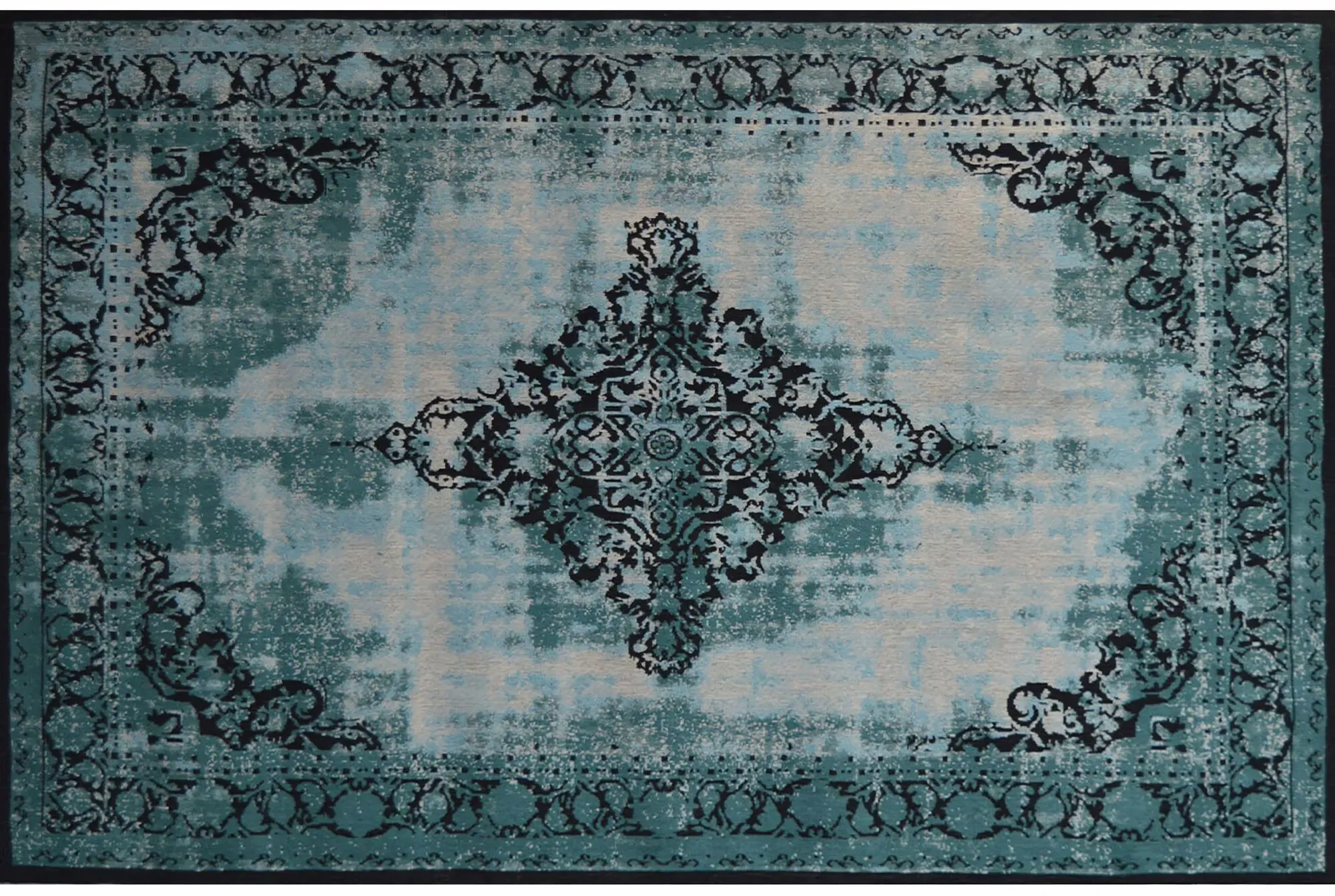 die Faktorei »Antiquity« Vintage Teppich türkis  – erhältlich in 2 Größen
