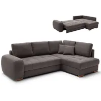 Ecksofa - rock - Boxspringfederung - Liegefunktion - Holzfüße Sofa