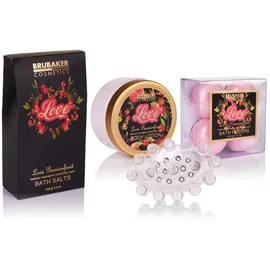 Brubaker Beautyset Love mit Passionsfrucht - Bade- und Duschset - 12 tlg. Geschenkset in Deko Wanne