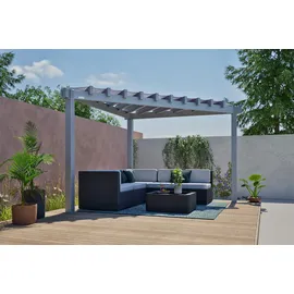 Sojag Pavillon Lima 1010 Lichtgrau 293,3 cm x 293,3 cm x 242,6 cm