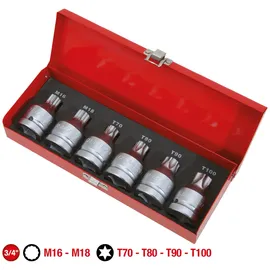 KS Tools Kraft-Bit-Stecknuss-Satz 6-tlg.