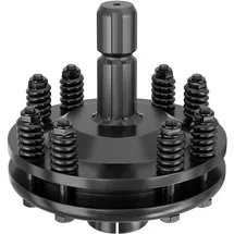 Wiltec Zapfwellen Kupplung 6 Zahn Keilwelle 1 3/8" max. 1200 Nm schwarz