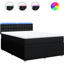 vidaXL Boxspringbett 140 x 200 cm Schwarz