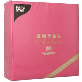 Papstar 50 Servietten ROYAL Collection 1/4-Falz 40 cm x 40 cm Flieder Linum