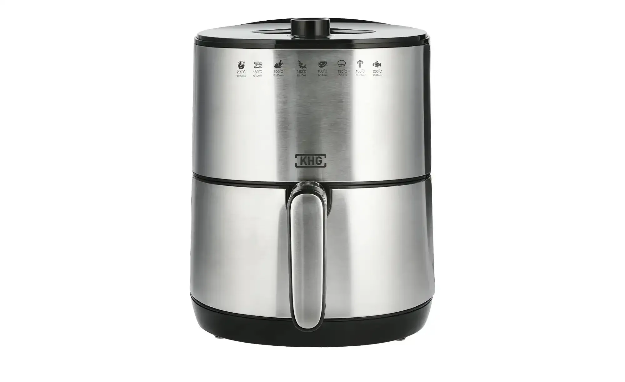 KHG Heißluft-Fritteuse Airfryer HLF-3200 ¦ silber ¦ Kunststoff,Metall ¦ Maße (cm): B: 27,5 H: 34,2 T: 36.5