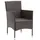 vidaXL Garten-Essstühle 2 Stk. Poly Rattan Braun