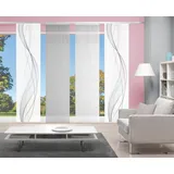 VISION S 4 Schiebegardinen Heights halbtransparent Bambus-Optik 260x60, cm grau,