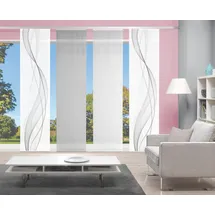 VISION S 4 Schiebegardinen Heights halbtransparent Bambus-Optik 260x60, cm grau,