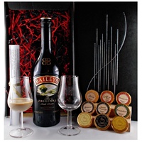 Baileys Original Irish Cream Likör + 9 Edelschokoladen + 2 Gläser Geschenk