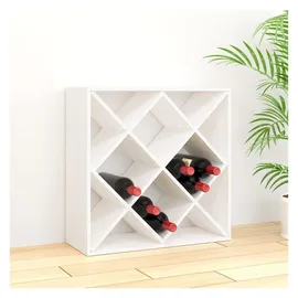 vidaXL Weinregal 62 x 25 x 62 cm Weiß
