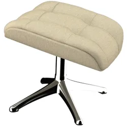 Fußhocker FLEXLUX "Chester", beige (sandy beige), B:44cm H:39cm T:35cm, 100% Polyester, Hocker, für Beinauflage zur besseren Entspannung, Fuß Alu