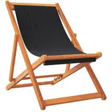 vidaXL Strandstuhl 2er Set Schwarz