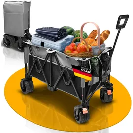 MaderaBlocks Bollerwagen faltbar grau/schwarz