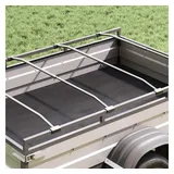 vidaXL Planehalterung für Anhänger 4 pcs Silber 130-210 cm Aluminium