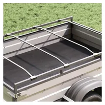 vidaXL Planehalterung für Anhänger 4 pcs Silber 130-210 cm Aluminium
