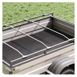 vidaXL Planehalterung für Anhänger 4 pcs Silber 130-210 cm Aluminium