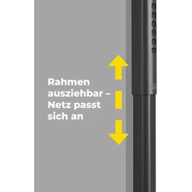 EasyMaxx Insect Protect Teleskop-Insektenschutzgitter mit Netz - anthrazit