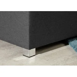 Home Affaire Boxspringbett HOME AFFAIRE "Eliana", grau (anthrazit), B:167cm L:230cm, Komplettbetten, Boxspringbett, inkl. Topper, in 4 Breiten, 3 Matratzenarten und 2 Härtegraden