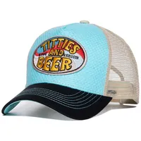 King Kerosin Trucker Cap Titties and Beer in hellblau