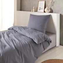 Traumschlaf Uni Seersucker anthrazit 140 x 200 cm + 70 x 90 cm