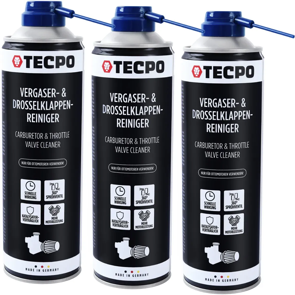 TECPO Vergaser & Drosselklappen Reiniger Ansaug-System-Reinigung...