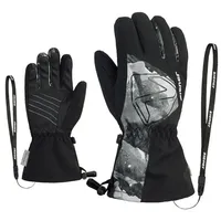 Ziener Laval ASR AW Glove Junior black.grey mountain print