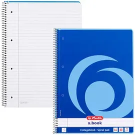 Herlitz Collegeblock x.book liniert DIN A4 Innenrand, 1 Block
