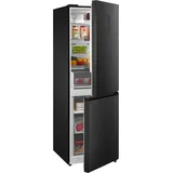 HANSEATIC Kühl-/Gefrierkombination "HKGKB18560BNFI", Energieeffizienz: B (A-G), silber (schwarz, edelstahl), B:59,5cm H:185cm T:70cm, Kühlschränke