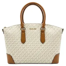 Michael Kors Murphy Large Umhängetasche Kunstleder Beige/Weiß