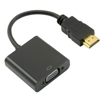 Helos Adapterkabel vergoldet, HDMI Stecker/SVGA Buchse, Full HD, schwarz