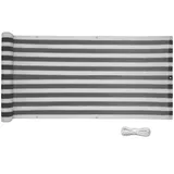 Estexo Balkonverkleidung 75 x 600 cm Grau/Weiß Kunststoff