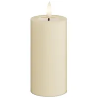 Deluxe Homeart LED Stumpenkerze 10 cm creme
