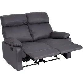 MCW 2er Kinosessel MCW-L93, Relaxsessel Fernsehsessel Sofa, Armlehne Liegefunktion Nosagfederung Stoff/Textil ~ dunkelgrau