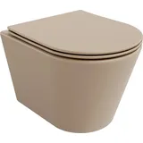 Mexen Rico WC-Becken Rimless mit WC-Sitz Matt-Cappuccino