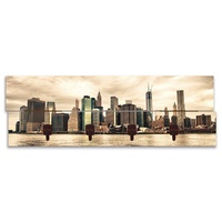 Artland Garderobenleiste »Lower Manhattan Skyline«, beige