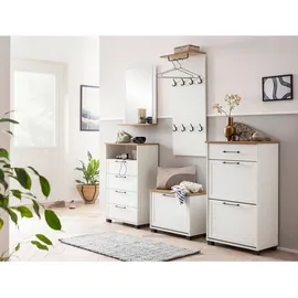 Schildmeyer Highboard Jelda 62,4 x 102 x 34,1 cm Weiß / Eiche