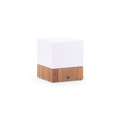 Hocker Sam - Teak mit Beton hell